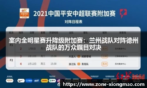 室内全明星赛升降级附加赛：兰州战队对阵德州战队的万众瞩目对决